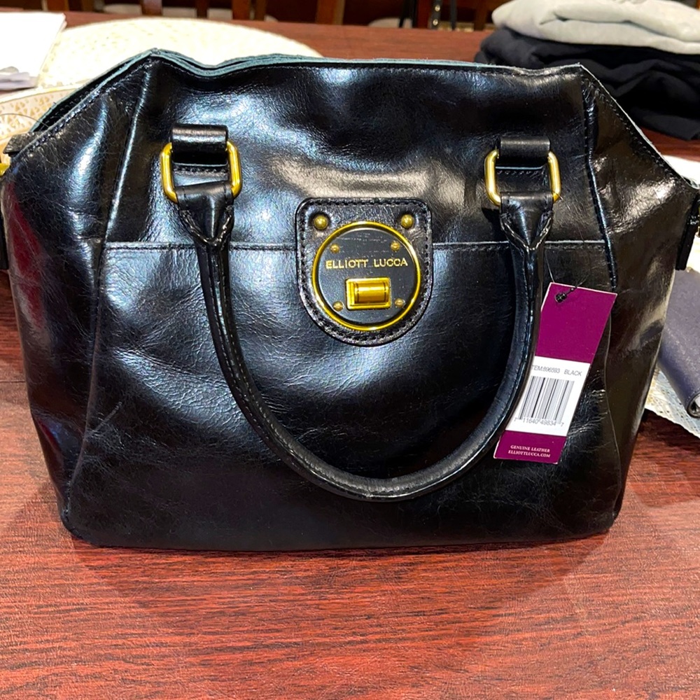 Elliott Lucca Black Leather Purse
